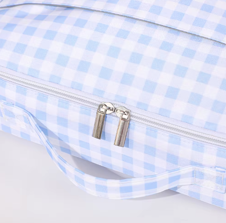 Blue Gingham Back Pack and Lunch bag