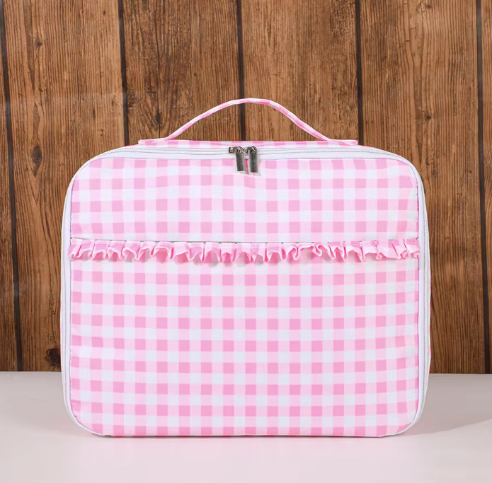 Pink Gingham Back Pack and Lunch bag