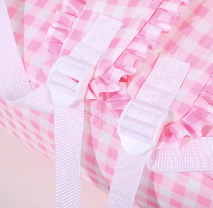 Pink Gingham Back Pack and Lunch bag